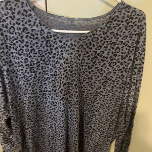 Leopard Print Crew Neck Sweater